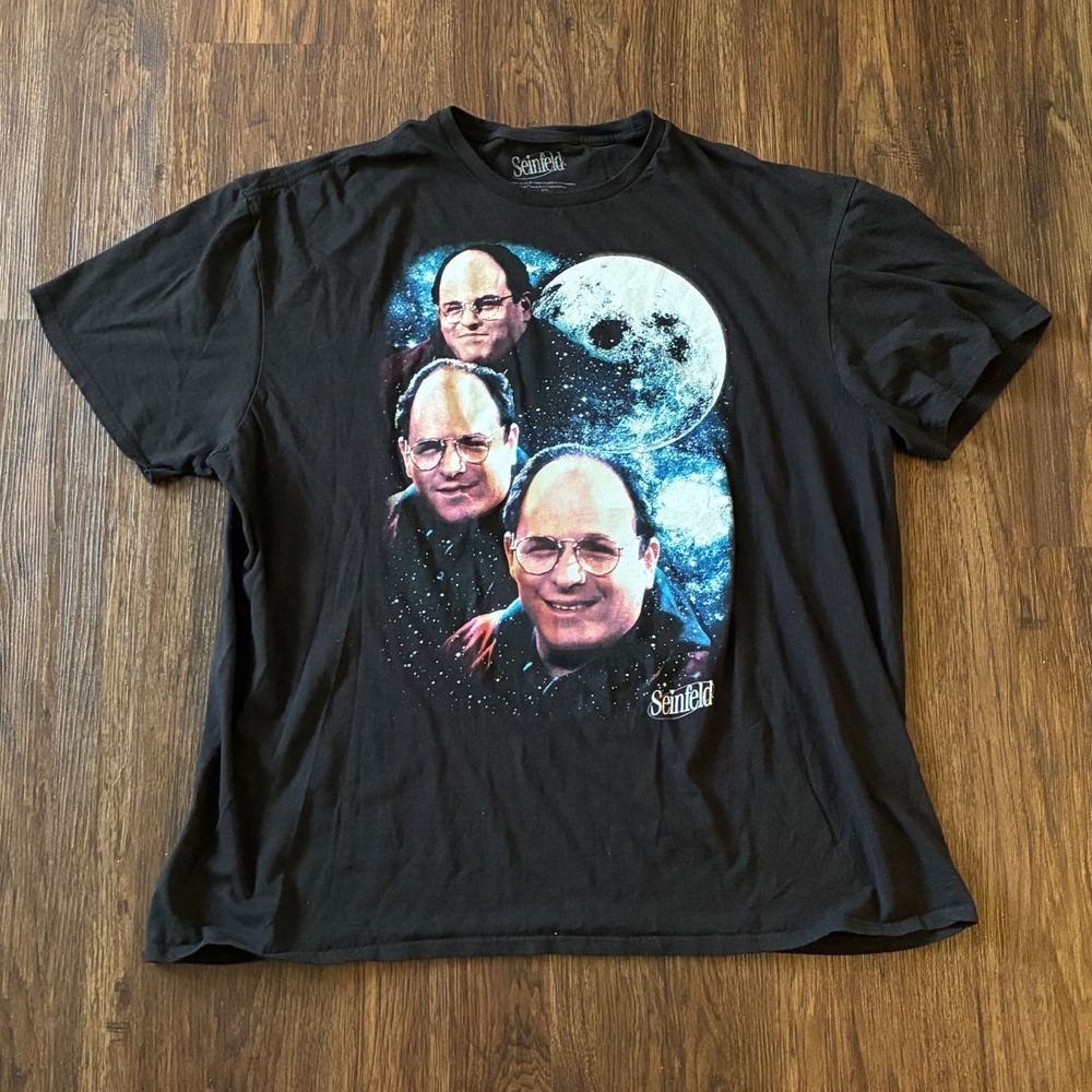 Seinfeld George Costanza Moon Meme T-Shirt Sz 2XL Black Funny TV Show Parody